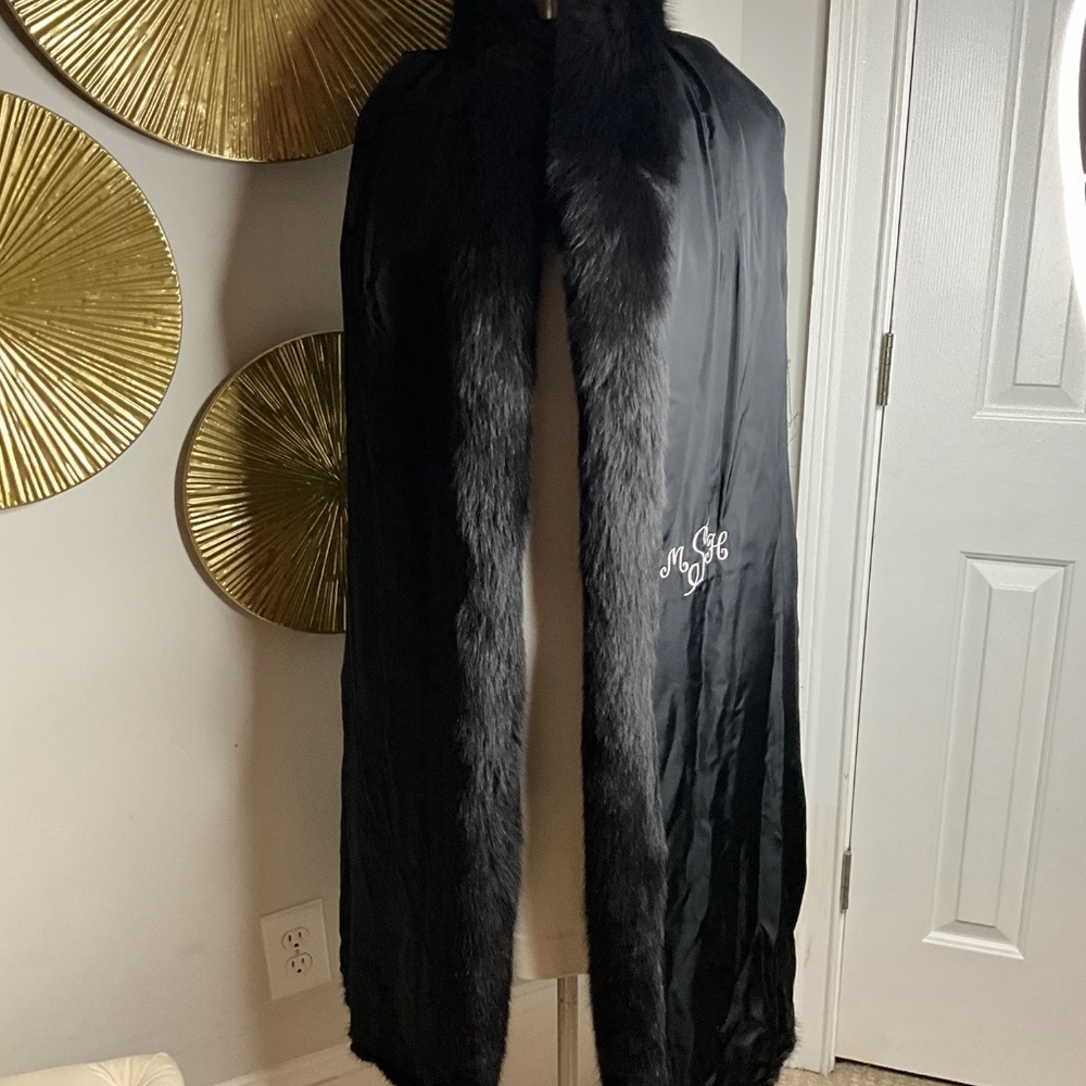❤️Black Vintage Mink and Fox Fur Coat - Picture 11 of 11